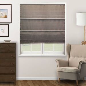 Chicology - 27"x72" Chicology Light Filtering Roman Shade Ridg Dark Elm